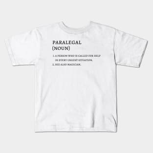 Paralegal Noun Definition Magician Funny Gift Kids T-Shirt